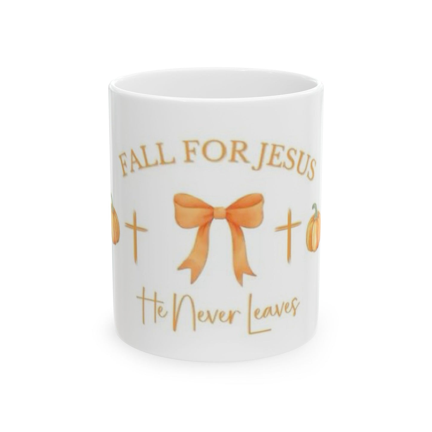 Fall for Jesus Ceramic Mug - Faith-Inspired Coffee Cup for Autumn, Thanksgiving, Gift for Christians, 11oz, 15oz