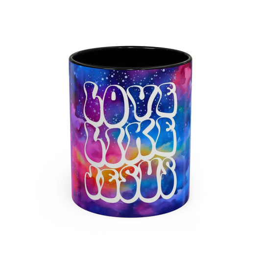 Colorful Love Like Jesus Coffee Mug - Inspirational Gift for Christians, Unique Kitchenware, Cool Mug for Coffee Lovers, Religious Decor